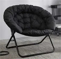 Sleek Black - Kids / Adult Foldable Saucer Chair