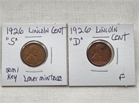 1926-S Semi Key & 1926-D Cents