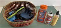 Dog Grooming Basket of Supplies