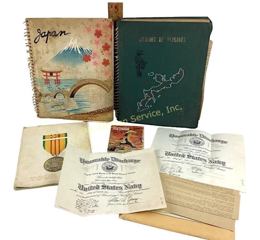 Photo Albums with family photos and military