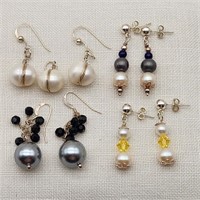 Pearl Earrings + Pendant