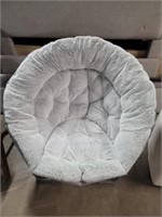 Grey Kids / Adult Size Foldable Saucer Chair