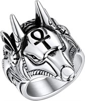 FAITHHEART ANBIUS STAINLESS STEEL RING - SIZE 8