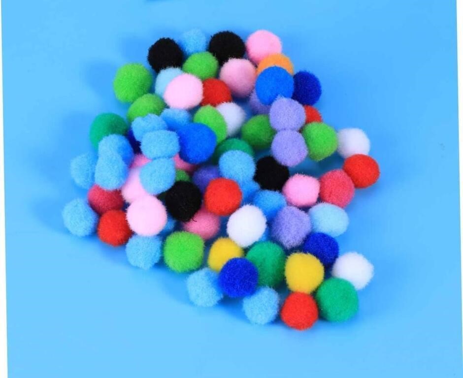 PLUSH BALL POM POM DECORATIONS 2 PACKS OF 2000