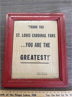 St. Louis cardinals framed poster