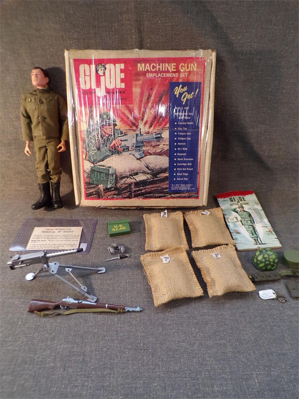 Vintage 1965 GI Joe Machine Gun Set
