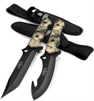 MOSSY OAK 2-PIECE HUNTING KNIVES GUT HOOK SET