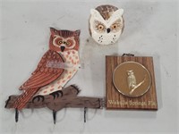 3 Piece - Owl Decorations