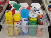 Container W/Assorted Cleaners