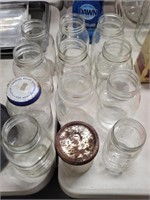 12 Piece - Glass Canning Jars