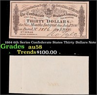 1864 6th Series Confederate States Thirty Dollars