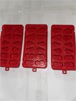 3-RED CHRISTMAS GEL MOLDS
