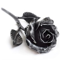 Hand Forged Iron Rose - Everlasting Love Gift