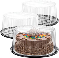 Plastic Disposable Cake Containers  3 Round