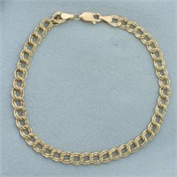 8 Inch Ring Charm Bracelet in 10k Yellow Gold