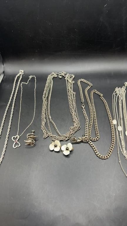 Silver Tone Jewelry Lot