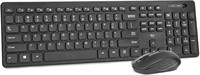 NEW-Rii Black Wireless Keyboard & Mouse