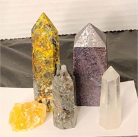 Natural Stones Towers 5pc Some UV REACTIVE