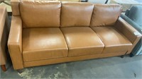 Ferranti 78’’ 3-seater leather sofa.