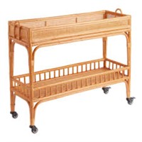 1 LOT 1-WORLD MARKET 2TIER RATTAN BAR