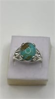 Kingman Turquoise Stone in Sterling Mounting