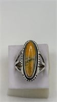 Marquis Shaped Bumblebee Jasper Sterling Ring