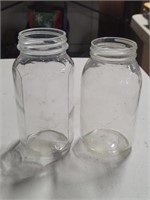 Two Glass Canning Jars