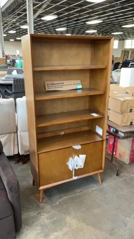 (C) ABBYSON RETRO MID CENTURY BOOKCASE