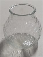 Cut / Pressed Flower Glass Vase