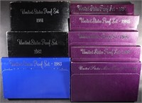 1981-1988 US PROOF SETS