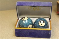 Pair of Chinese Enamel Exercise Balls