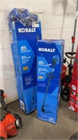 (Q) KOBALT 40v STRING TRIMMER & 10in POLE SAW,