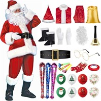 NEW-25 PCS Men's Santa Claus Costume