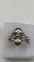 Antique Sterling Silver Bead Type Ring