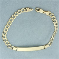 Curb Link ID Bracelet in 10k Yellow Gold