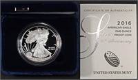 2016-W PROOF AMERICAN SILVER EAGLE OGP