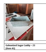 23  Galvanized Sugar Caddy