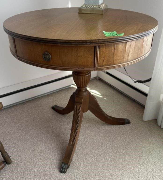 Antique side table with drawer