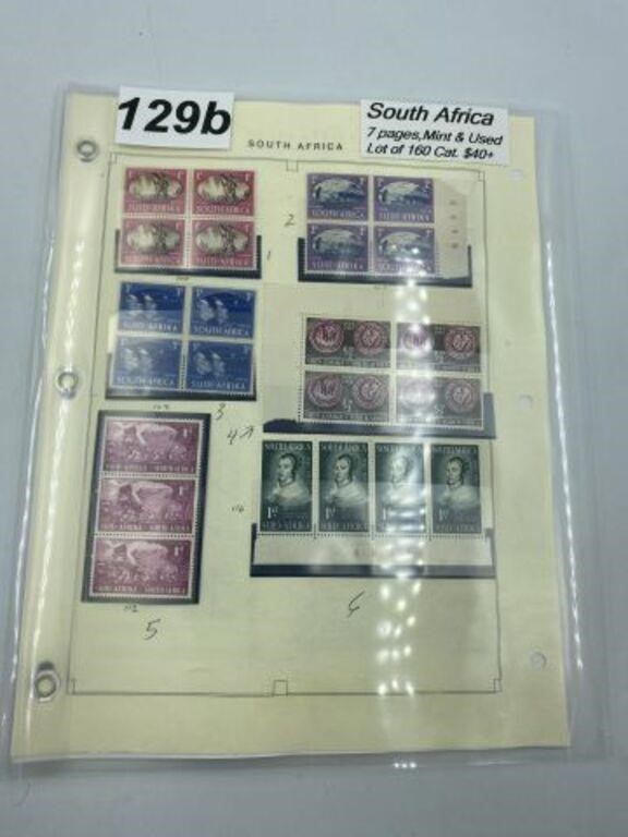 SOUTH AFRICA STAMPS 7 PAGES MINT AND USED