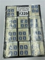 CANADA STAMPS 1954 5C PLATES 14 DIF.