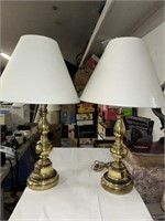 2-BRASS TABLE LAMPS