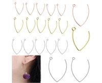 BINQER 30 PCS 304 STAINLESS STEEL HOOKS EARRINGS