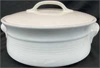 Large Pottery Covered Baking Dish / Tureen