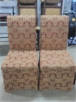 Two Slipcover Dining Chairs