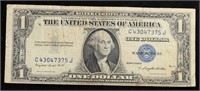 1935G $1 Blue Seal Silver Certificate Grades vf+ M