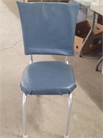Blue Leather Guest Chair