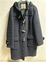 BLUE HOODED GLOVERALL COAT 40 MADE IN ENGLAND