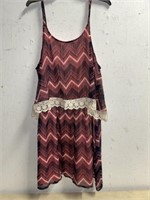 RUE + PINK ZIG ZAG PATTERN  DRESS 1X