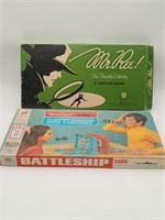 2 Vintage Board Games BattleShip & MR REE