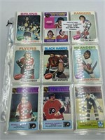 1975-76 TOPPS HOCKEY LOT 55 DIFFERENT